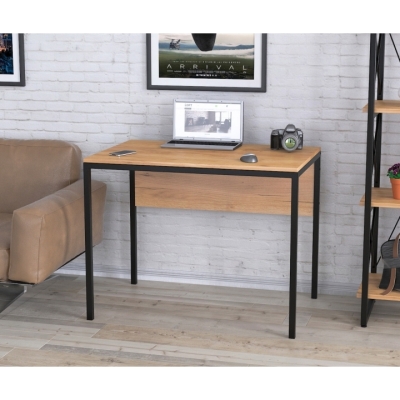 Письменный стол Loft design L-2p mini Дуб Крафт золотой