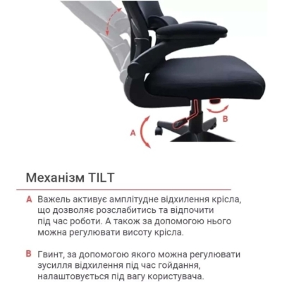 Кресло АКЛАС Терамо TILT (Черный)