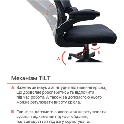 Кресло АКЛАС Терамо TILT черное