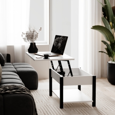 Стол-трансформер Art In Head Desk 2.0 940*540*450 Белый бриллиант/Черный (TB14010000030)