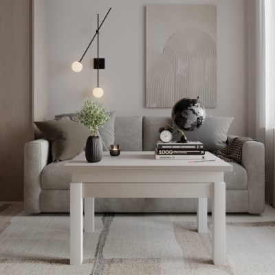 Стол-трансформер Art In Head B-Fly 900x510x600 Кашемир/Белые ноги (TB09141400110)