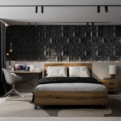 Кровать Art in Head 1,4 Ascet 1470x1000x2060 Дуб Эвок (AS08100000030)