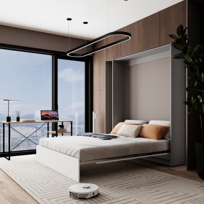 Кровать-трансформер Art in Head Mitra 1,4 1508x2154x2120 К - Пепельный / Ф - Нимфея альба (SM01151900000)