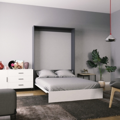 Кровать-трансформер Art in Head Mitra 1,6 1508x2154x2120 К - Антрацит / Ф - Нимфея альба (SM02021900000)