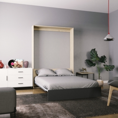 Кровать-трансформер Art in Head Mitra 1,6 1508x2154x2120 К - Дуб сонома / Ф - Антрацит (SM02130200000)