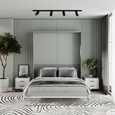 Кровать-трансформер Art in Head Juno 1,6 1744x2154x2210 К - Пепельный / Ф - Нимфея Альба (SM03151900000)