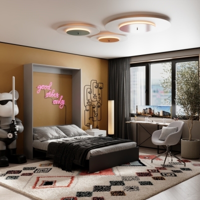 Кровать-трансформер Art in Head Mitra 1,4 1508x2154x2120 К - Пепельный / Ф - Антрацит (SM01150200000)