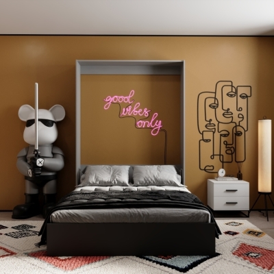 Кровать-трансформер Art in Head Mitra 1,4 1508x2154x2120 К - Пепельный / Ф - Антрацит (SM01150200000)