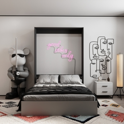 Кровать-трансформер Art in Head Mitra 1,4 1508x2154x2120 К - Антрацит / Ф - Пепельный (SM01021500000)