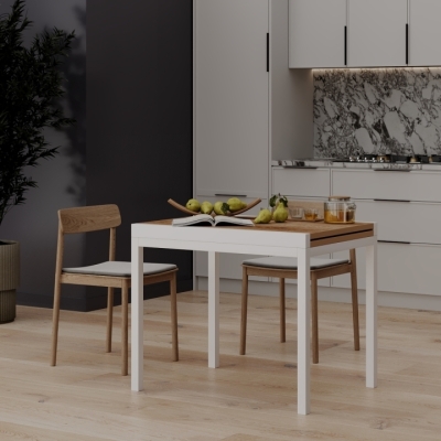 Стол-трансформер Art in Head Armstrong 680x750x890 Дуб Эвок/Белый (TB08100000110)