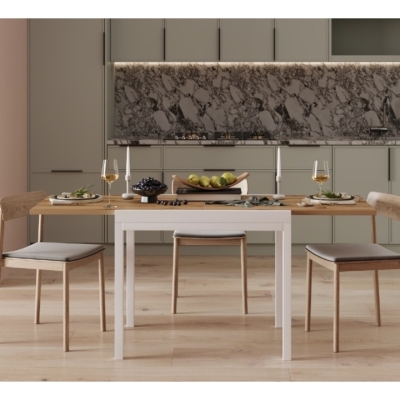 Стол-трансформер Art in Head Armstrong 680x750x890 Дуб Эвок/Белый (TB08100000110)