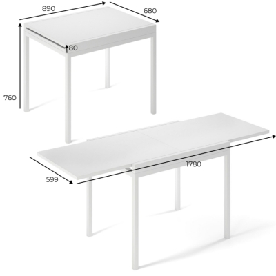 Стол-трансформер Art in Head Armstrong 680x750x890 Дуб Эвок/Графит (TB08100000320)