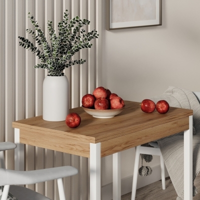 Стол-трансформер Art in Head Lunch 900x750x600 Дуб Эвок/Белый (TB19100000010)