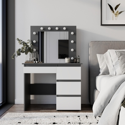 Стол туалетный Art in Head Beauty 940х430х1400 Графит/Белый бриллиант (TB31070100000)