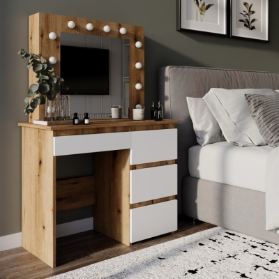 Стол туалетный Art in Head Beauty 940х430х1400 Дуб эвок/Белый бриллиант (TB31100100000)