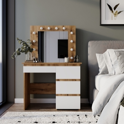 Стол туалетный Art in Head Beauty 940х430х1400 Дуб эвок/Белый бриллиант (TB31100100000)