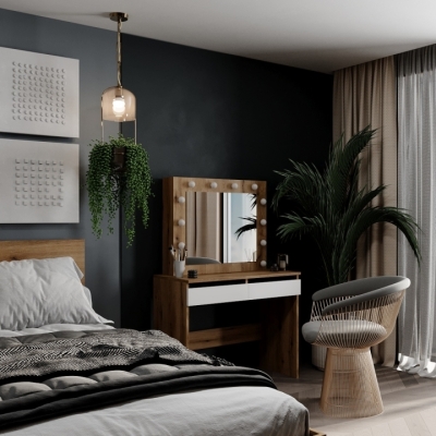 Стол туалетный Art in Head Malta 940х430х1400 Дуб эвок/Белый бриллиант (TB32100100000)