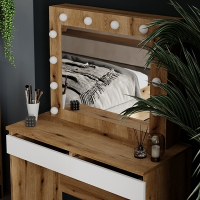 Стол туалетный Art in Head Malta 940х430х1400 Дуб эвок/Белый бриллиант (TB32100100000)