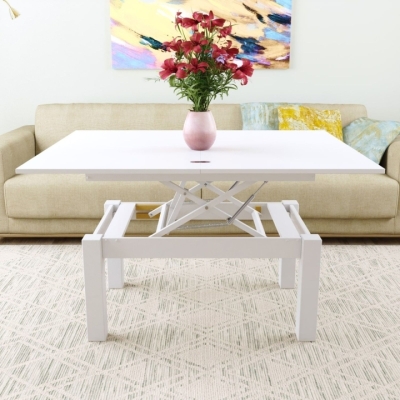 Стол-трансформер Art In Head B-Fly Print 15 900x510x600 Белый бриллиант/Белые ноги (101015916)