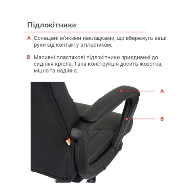 Кресло АКЛАС Крон TILT SP-8320-6N (PU Black)