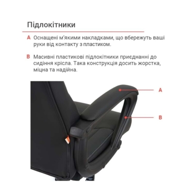 Кресло АКЛАС Крон TILT SP-8320-6N Черный (PU Black)
