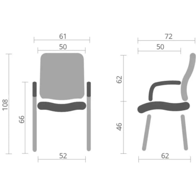 Кресло конференционное АКЛАС Гарет EX CF (PU Черный)