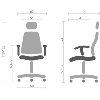 Крісло АКЛАС Тауер BL R-SR SP-7800BK Чорний (Mesh 03 black)