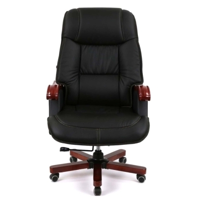 Кресло АКЛАС Галахад EX RL (Кожа LC-A Black/PU Black)