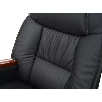 Кресло АКЛАС Галахад EX RL (Кожа LC-A Black/PU Black)