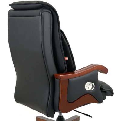 Кресло АКЛАС Галахад EX RL (Кожа LC-A Black)