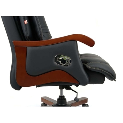 Кресло АКЛАС Галахад EX RL (Кожа LC-A Black)