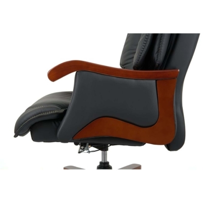 Кресло АКЛАС Галахад EX RL (Кожа LC-A Black)