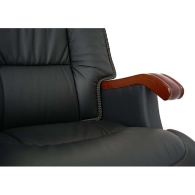 Кресло АКЛАС Галахад EX RL (Кожа LC-A Black)