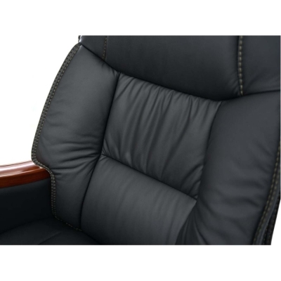 Кресло АКЛАС Галахад EX RL (Кожа LC-A Black)