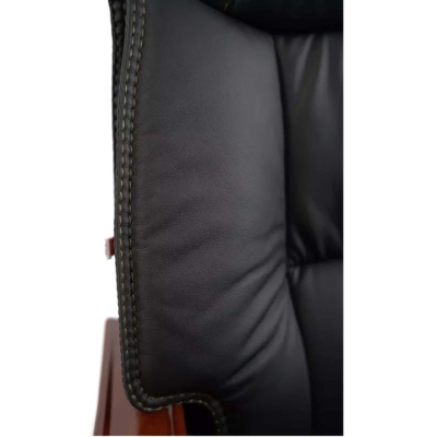 Кресло АКЛАС Галахад EX RL (Кожа LC-A Black/PU Black)