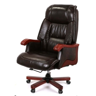 Кресло АКЛАС Галахад EX RL (Кожа LC-K Dark brown)