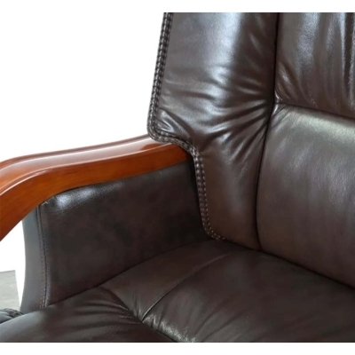 Кресло АКЛАС Галахад EX RL (Кожа LC-K Dark brown)
