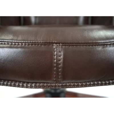 Кресло АКЛАС Галахад EX RL (Кожа LC-K Dark brown/PU Dark brown)