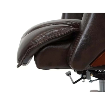 Кресло АКЛАС Галахад EX RL (Кожа LC-K Dark brown/PU Dark brown)