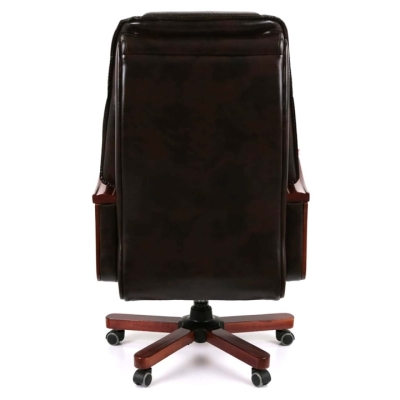 Кресло АКЛАС Галахад EX RL Коричневый (Кожа LC-K dark brown)