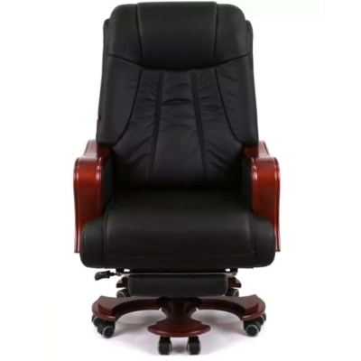 Кресло АКЛАС Тристрам EX RL (Кожа LC-A Black/PU Black)