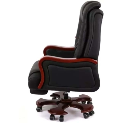 Кресло АКЛАС Тристрам EX RL (Кожа LC-A Black/PU Black)