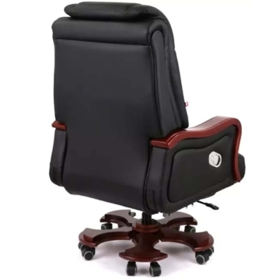 Кресло АКЛАС Тристрам EX RL (Кожа LC-A Black/PU Black)