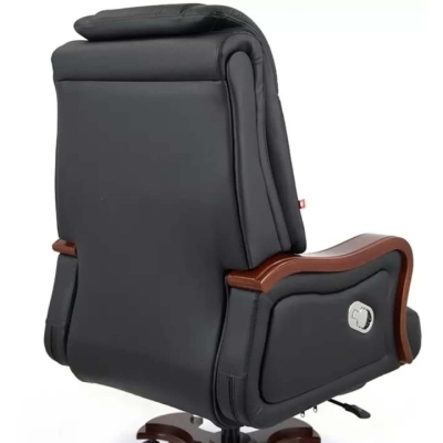 Кресло АКЛАС Тристрам EX RL (Кожа LC-A Black/PU Black)