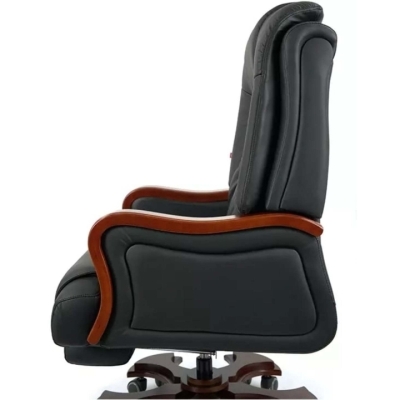 Кресло АКЛАС Тристрам EX RL (Кожа LC-A Black/PU Black)