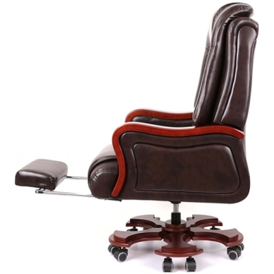 Кресло АКЛАС Тристрам EX RL (Кожа Lux LC-K Dark brown)