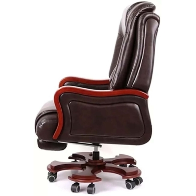 Кресло АКЛАС Тристрам EX RL (Кожа Lux LC-K Dark brown/PU Dark brown)