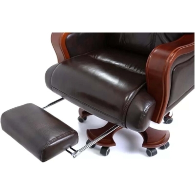 Кресло АКЛАС Тристрам EX RL (Кожа Lux LC-K Dark brown/PU Dark brown)