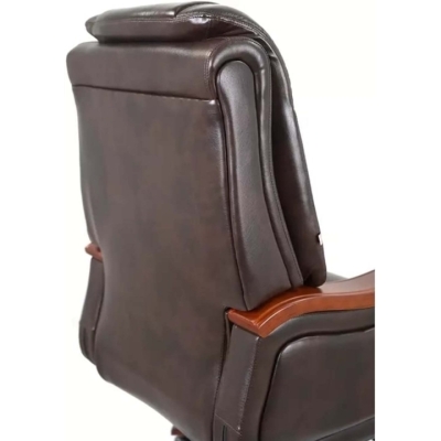 Кресло АКЛАС Тристрам EX RL (Кожа Lux LC-K Dark brown/PU Dark brown)