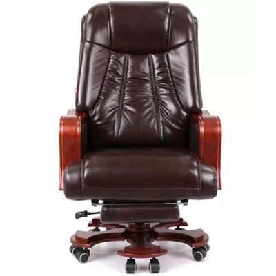 Кресло АКЛАС Тристрам EX RL (Кожа Lux LC-K Dark brown/PU Dark brown)